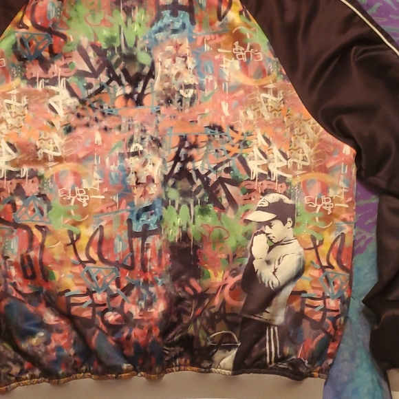 Bansky Pray by Eleven Paris Bomber Jacket X - Picture 7 of 7